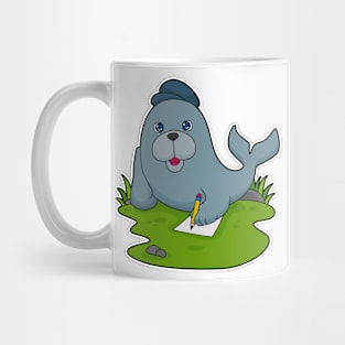 Seal Pencil Paper Mug